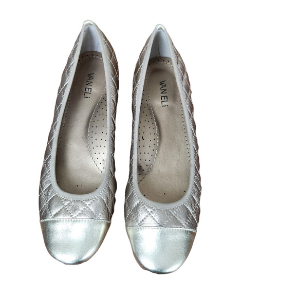 Vaneli Serene Gold Quilted Ballet Flat 9.5 - Picture 2 of 13